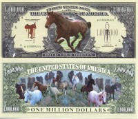 Horse One Million Dollar Bill