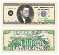 $50,000.00 JFK CASINO PARTY MONEY