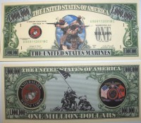 U.S Marines One Million Dollar Bill
