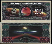 Mars One Million Dollar Bill