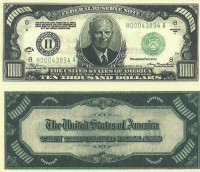 Ten Thousand Dollar Bill Casino and Poker Night Money