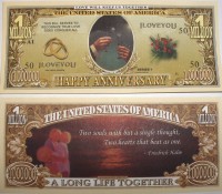 Happy Anniversary One Million Dollar Bill