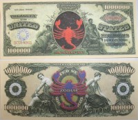 Scorpio Zodiac One Million Dollar Bill