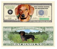 DACHSHUND MILLION DOLLAR BILL