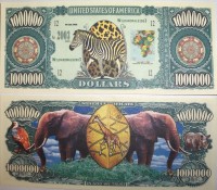 Wild Safari One Million Dollar Bill