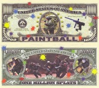Paintball One Million Dollar Bill