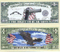 2nd Ammendment One Million Dollar Bill