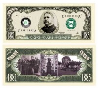 CHESTER ARTHUR MILLION DOLLAR BILL
