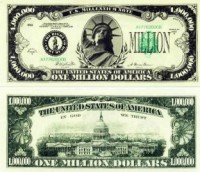 Classic One Million Dollar Bill