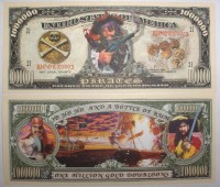 Pirate Gold Doubloon One Million Dollar Bill