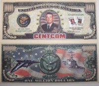 CENTCOM (CENTRAL COMMAND) One Million Dollar Bill